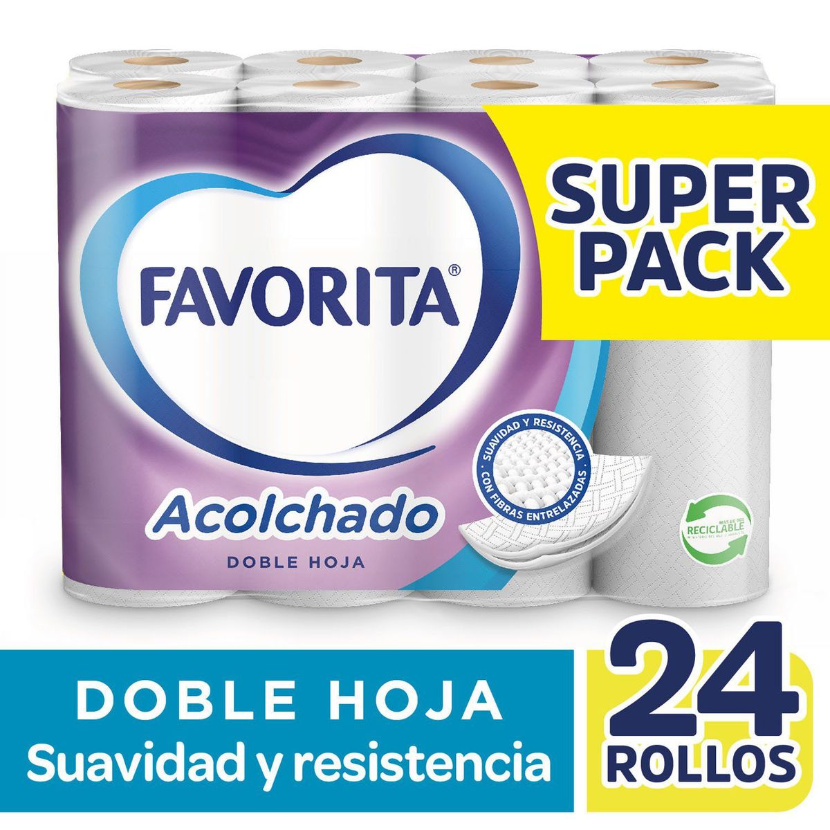 FAVORITA - Papel Higiénico Favorita Acolchado 24 x 25 mts