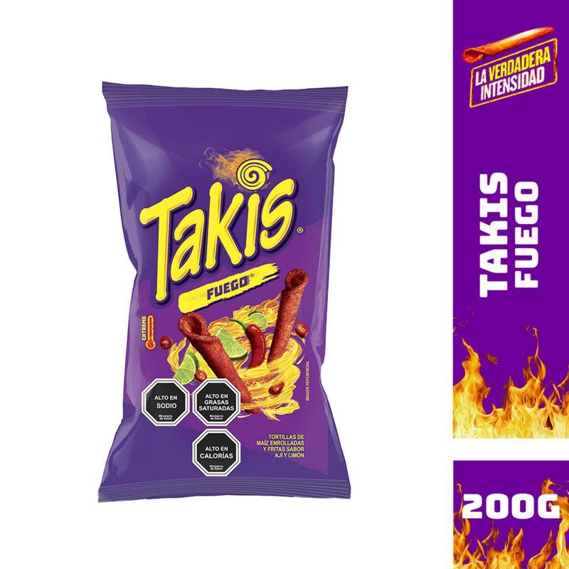 TAKIS - TORTILLAS FUEGO AJI LIMON TAKIS 200G