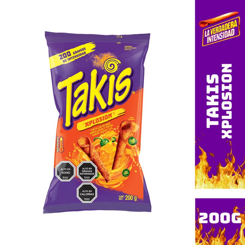 TAKIS - TTORTILLAS XPLOSION QUESO AJI TAKIS 200G