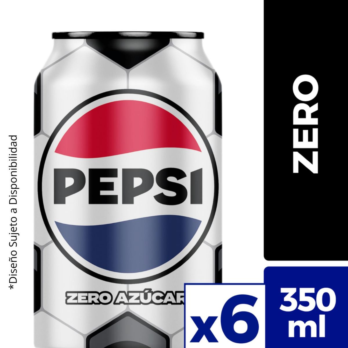PEPSI - Pack Bebida Pepsi Zero Azúcar Lata 6 x 350 ml