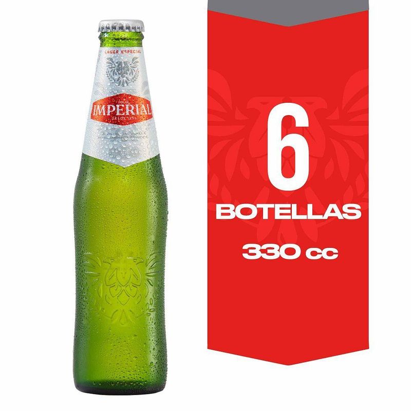 IMPERIAL - PACK CERVEZA LAGER 6 UND IMPERIAL 330 CC