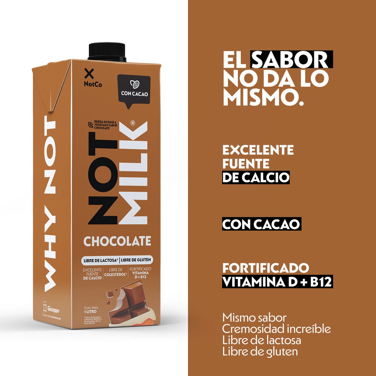 NOT MILK - Bebida Vegetal NotMilk Chocolate 1 L