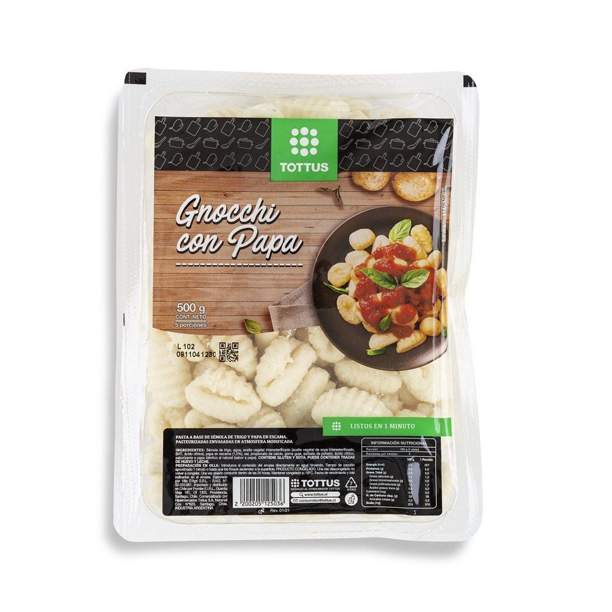 TOTTUS - NOQUIS PAPA 500 GR TOTTUS