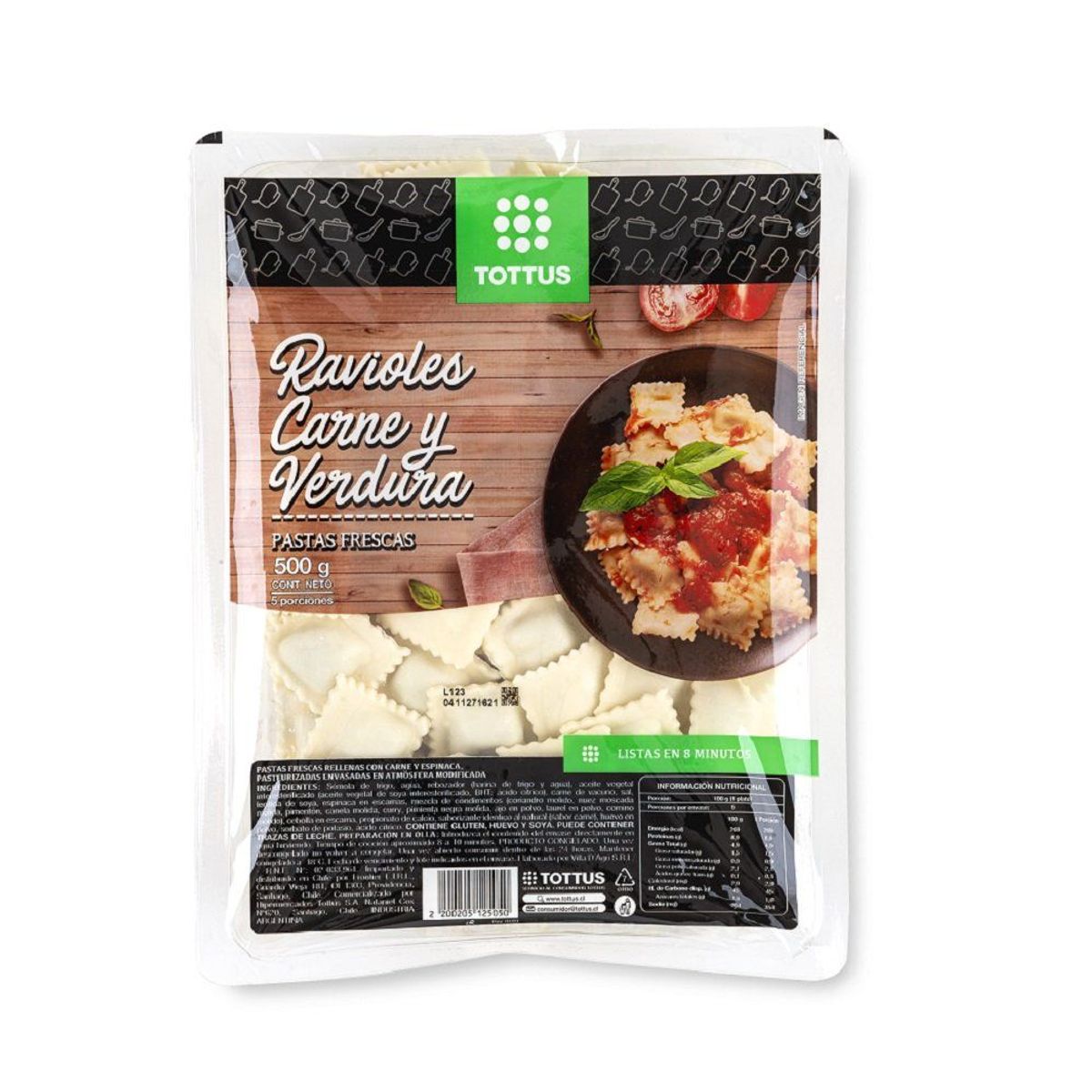TOTTUS - Ravioles Carne y Verdura