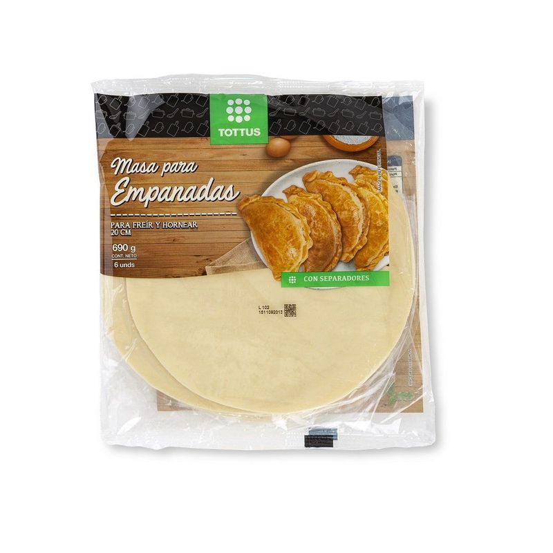 TOTTUS - Masas para Empanadas Criolla Tottus 6 Un 690 g