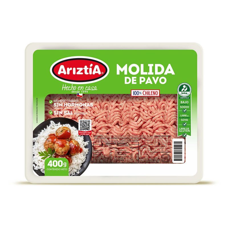 ARIZTIA - Carne Molida de Pavo Ariztía 400 g