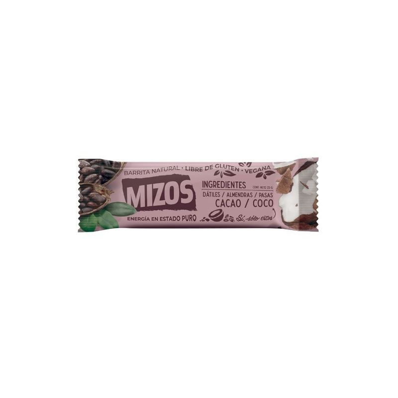 MIZOS - Barrita Natural Mizos Cacao Coco 35 g