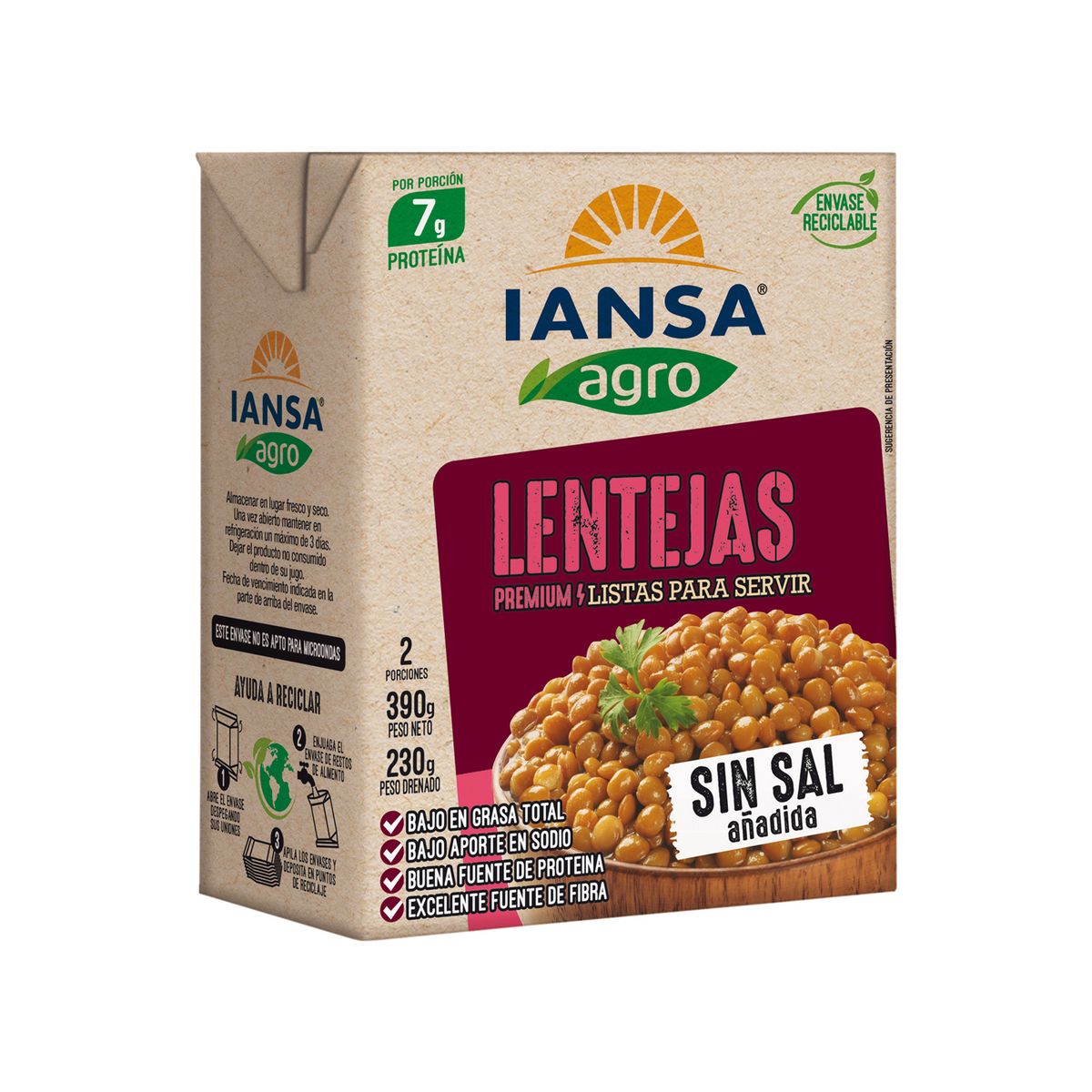 IANSA AGRO - Lentejas Sin Sal Añadida