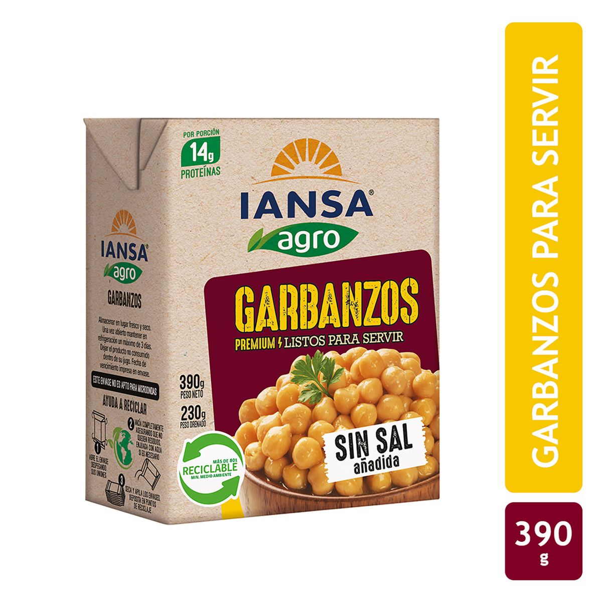 IANSA AGRO - Garbanzos Sin Sal Añadida