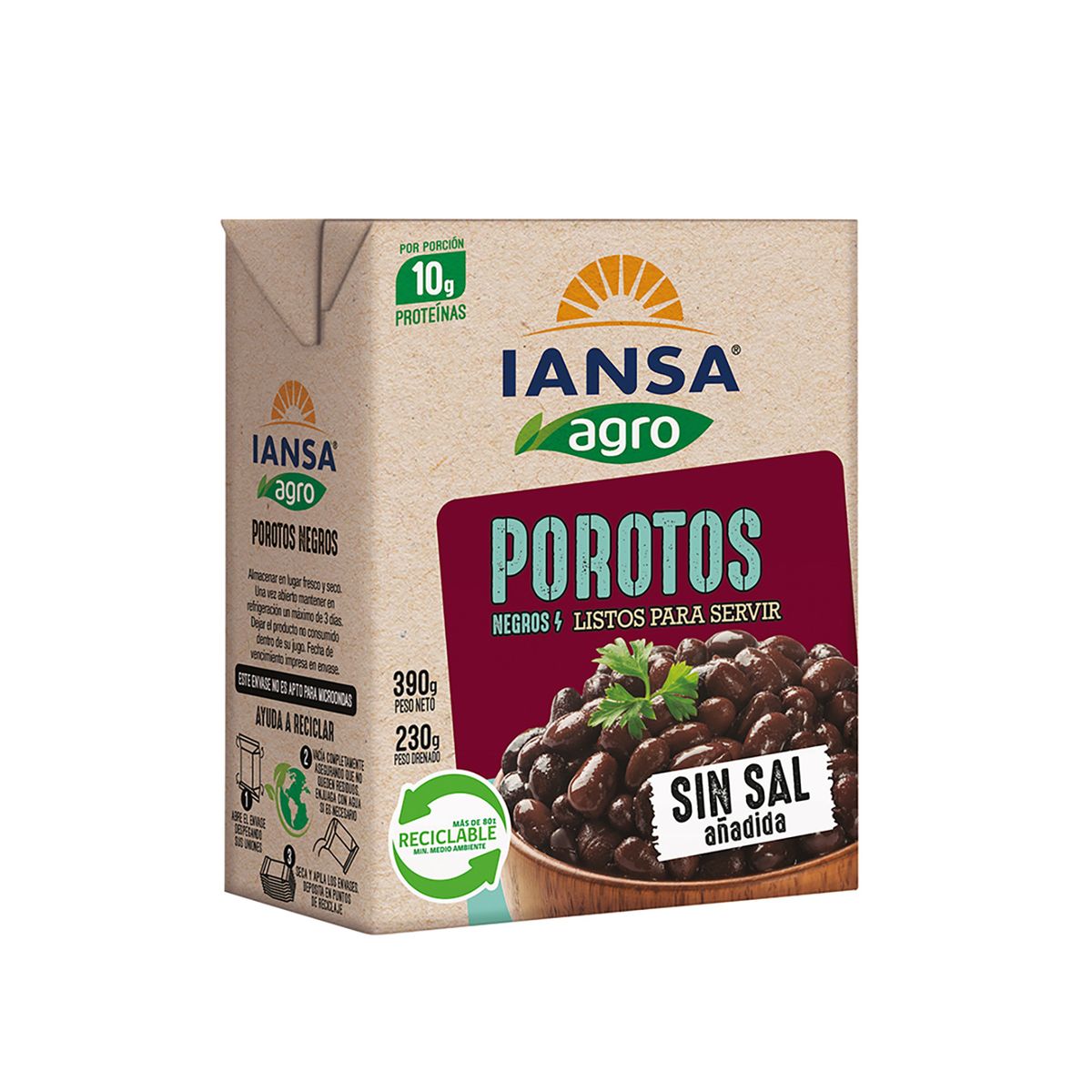 IANSA AGRO - Porotos Negros Sin Sal Añadida