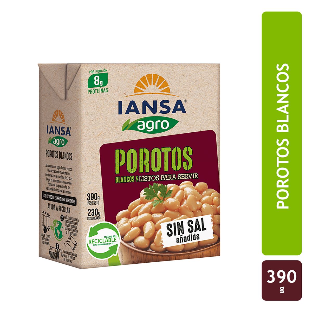IANSA AGRO - Porotos Blancos Sin Sal Añadida