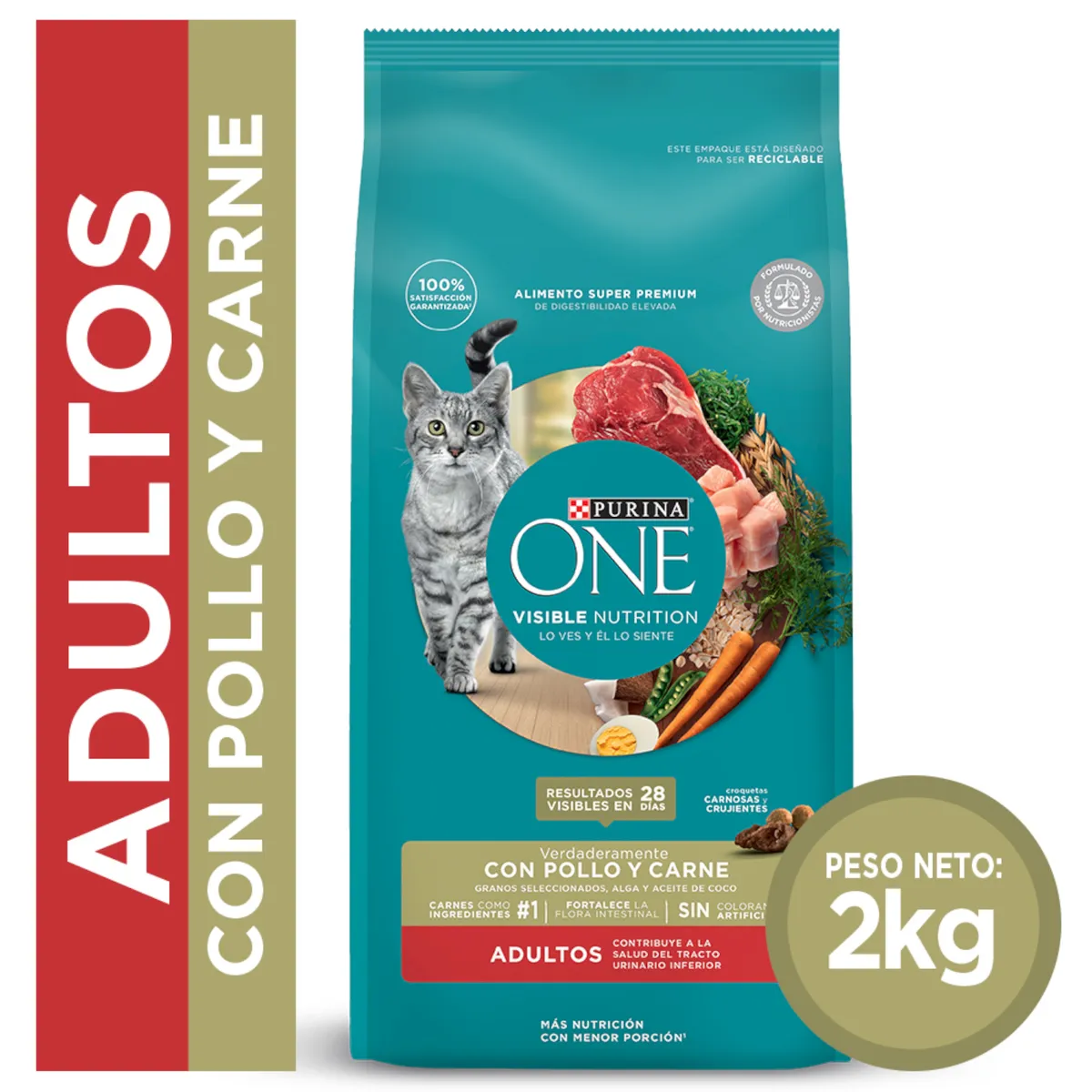PURINA ONE - Alim. Gato Carne Purina One Cat
