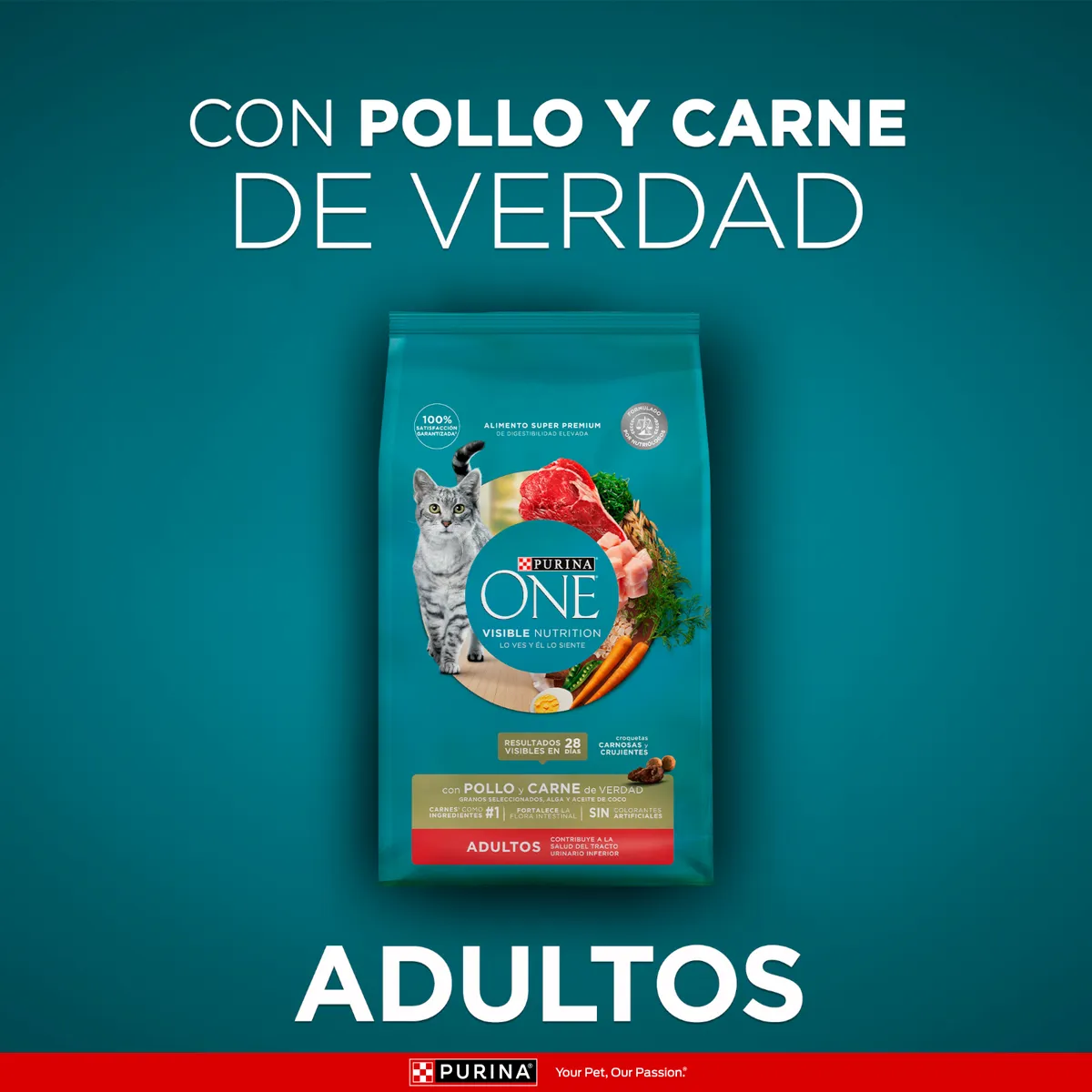 PURINA ONE - Alim. Gato Carne Purina One Cat