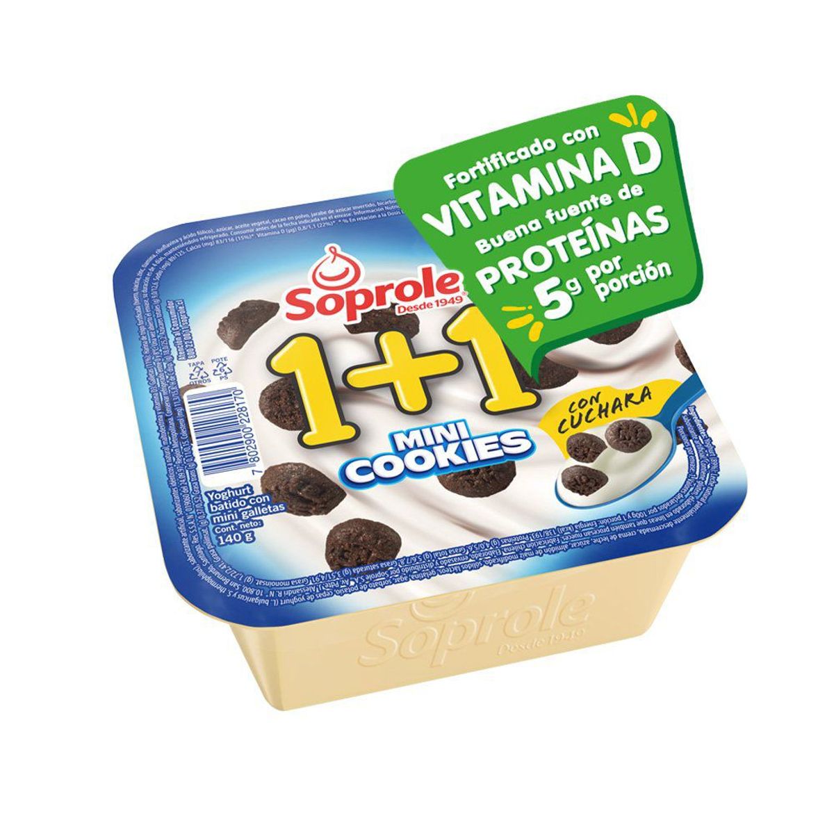 SOPROLE - Yoghurt 1+1 con Mini Galletas