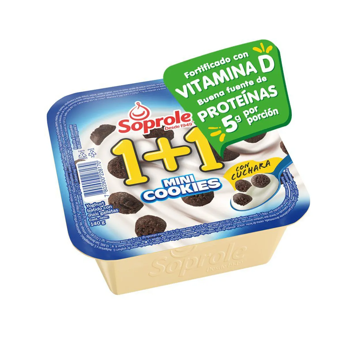SOPROLE - Yoghurt 1+1 con Mini Galletas