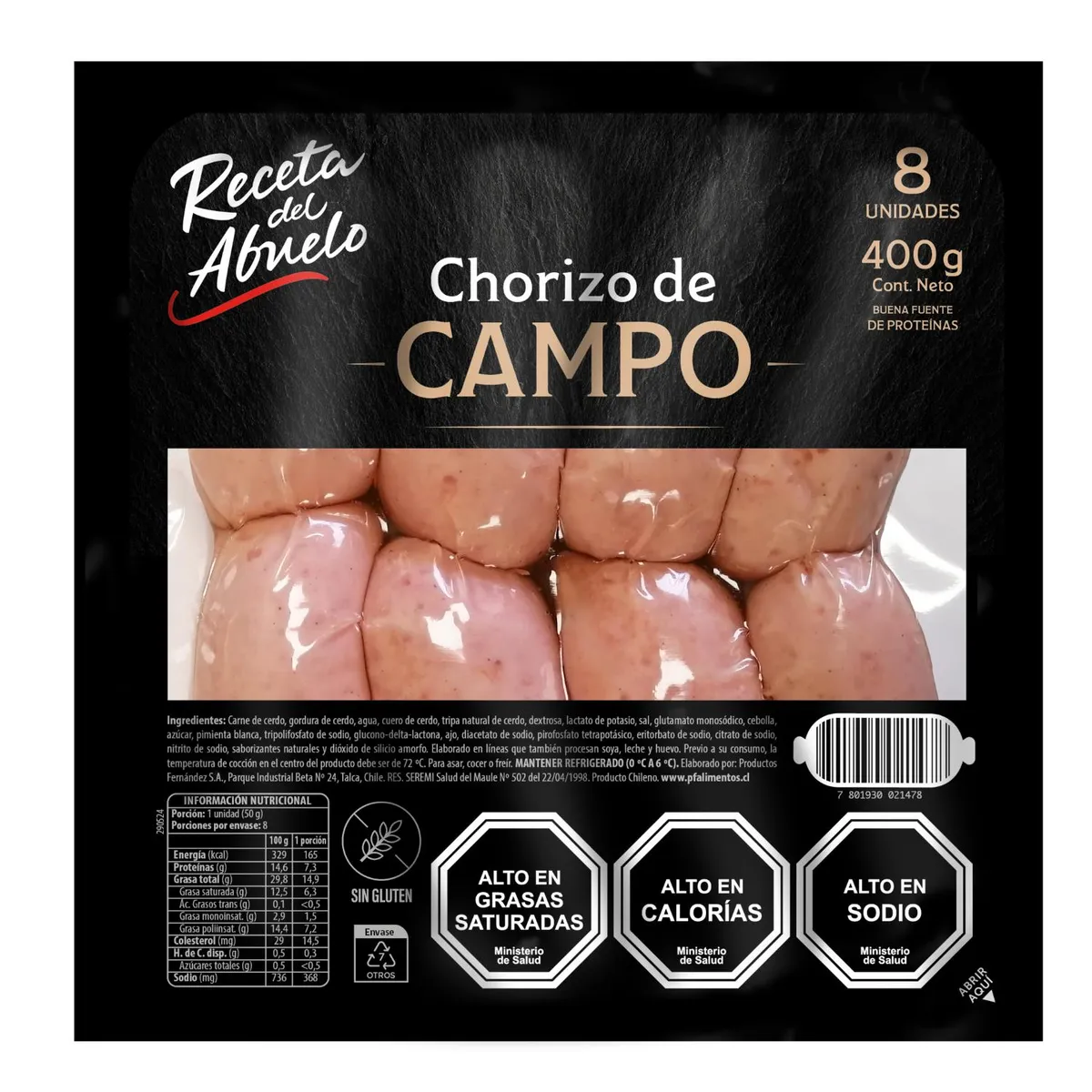 RECETA DEL ABUELO - Chorizo de Campo Receta del Abuelo 400 g
