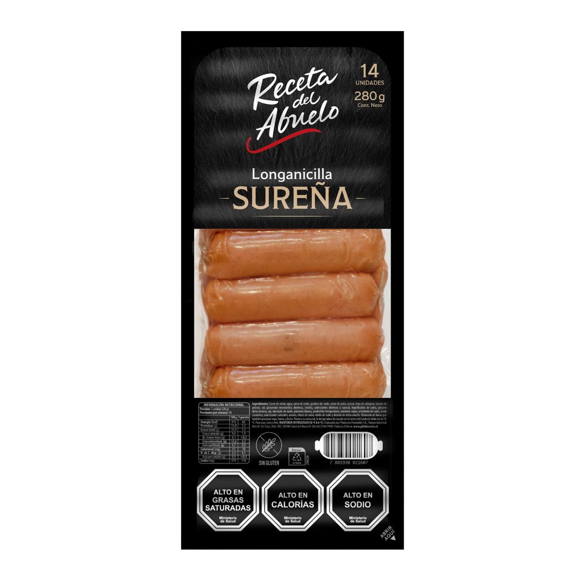 RECETA DEL ABUELO - Longanicilla Sureña Receta del Abuelo 280 g