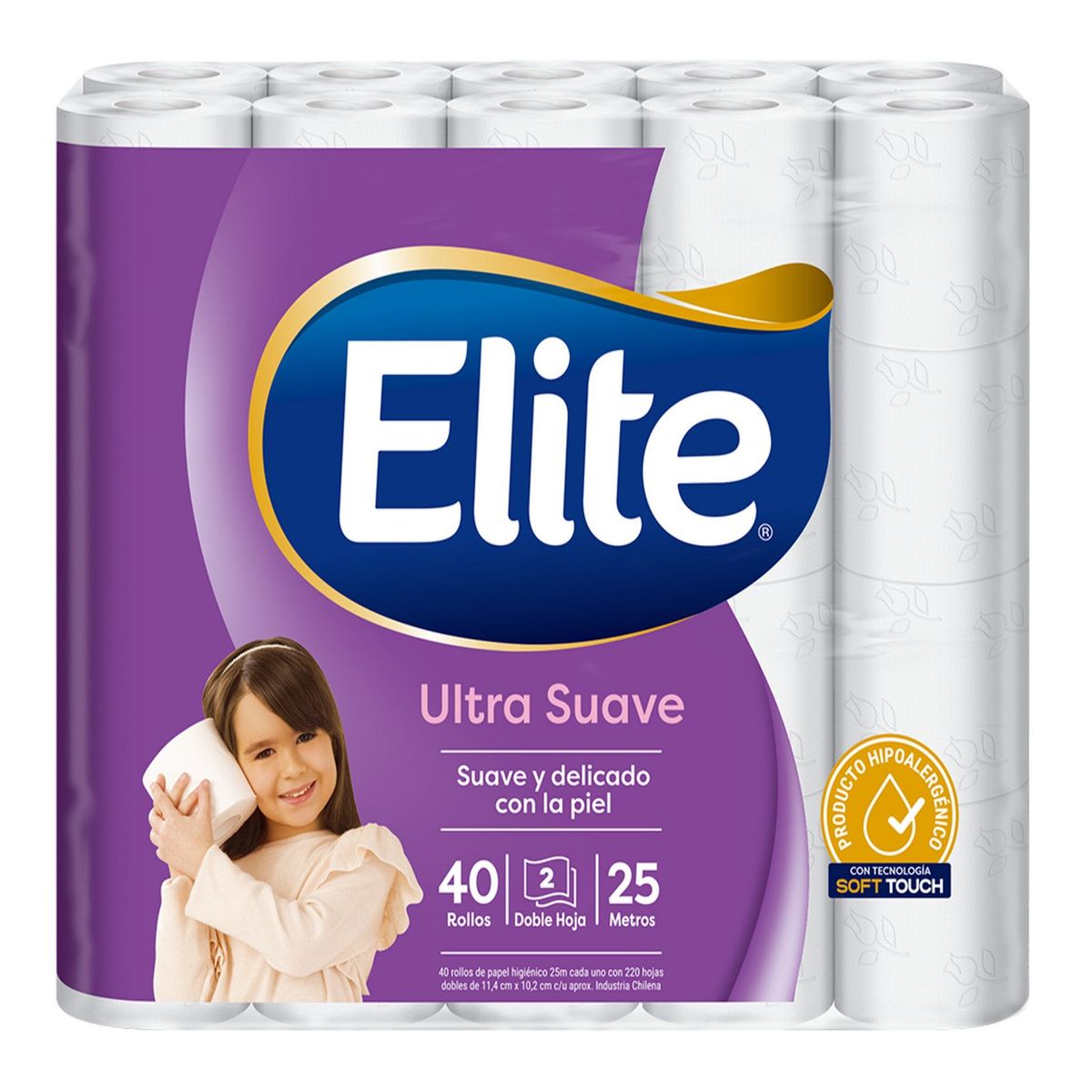 ELITE - Papel Higiénico Elite Doble Hoja 40 x 25 mts