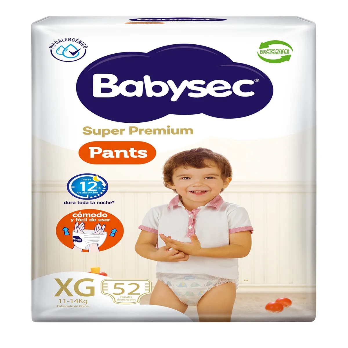 BABYSEC - Pañales Desechables Babysec Super Premium Pants Talla XG 52 Un