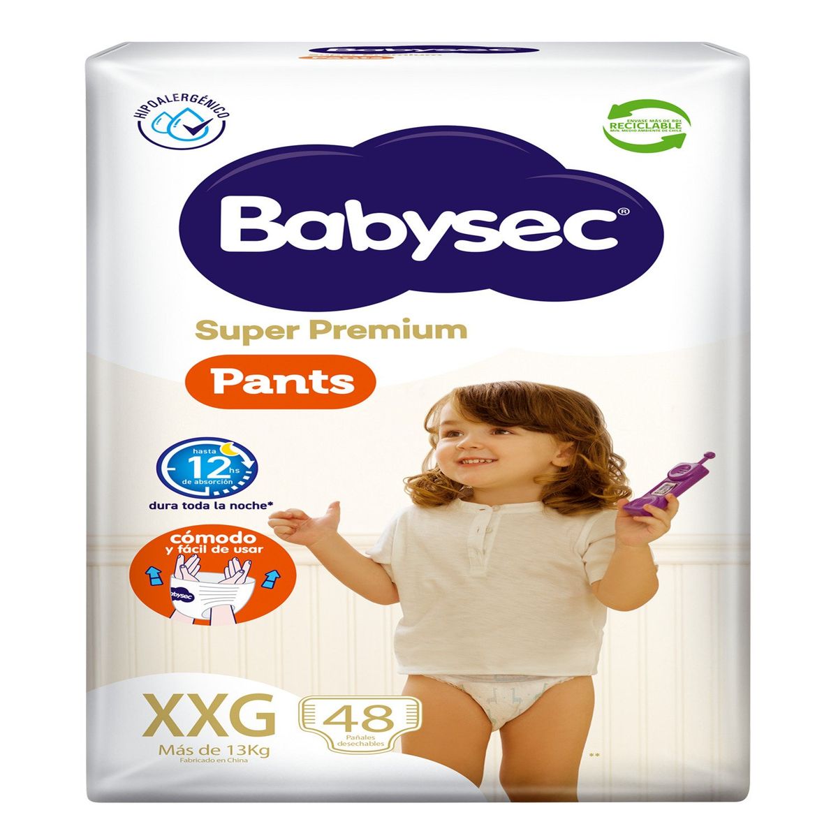 BABYSEC - Pañales Desechables Babysec Super Premium Pants Talla XXG 48 Un