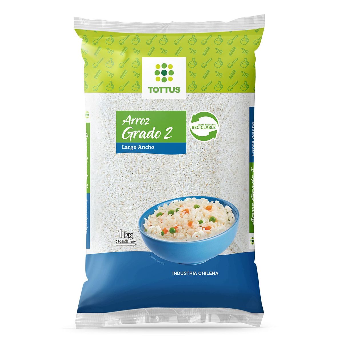 TOTTUS - Arroz Tottus G2 Largo Ancho 1 Kg