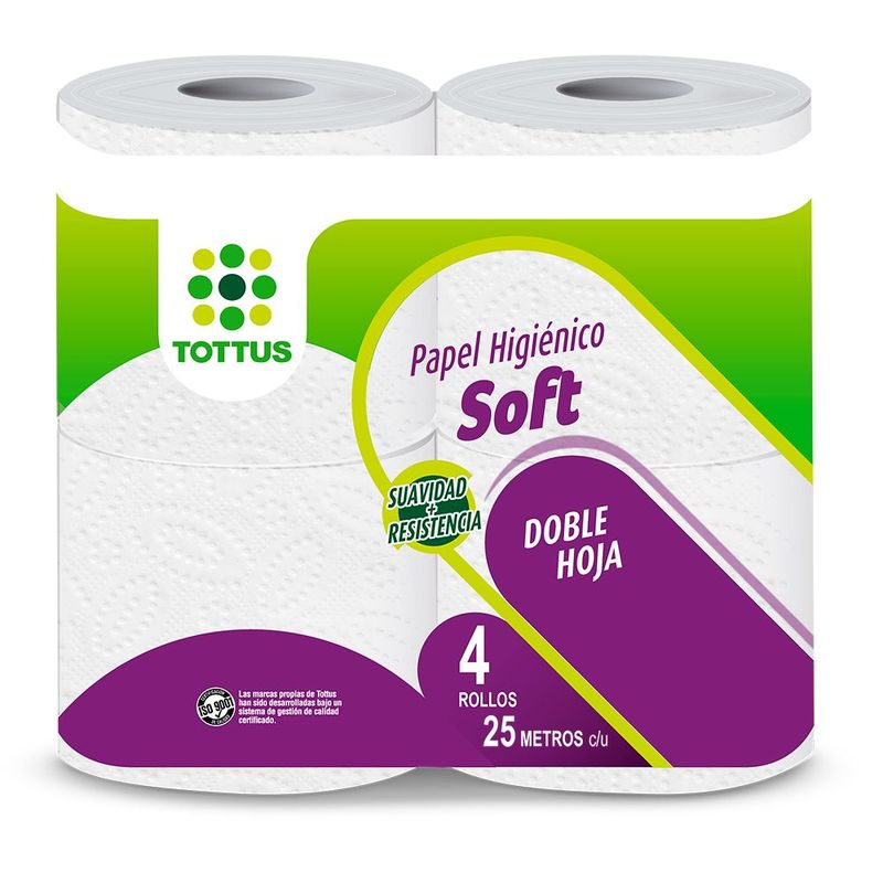 TOTTUS - PH SOFT DOBLE HOJA TOTTUS 4UN X25M