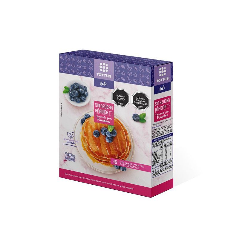 TOTTUS LIFE - PREMEZCLA PANCAKES S/AZUC TOT LIFE 190 G