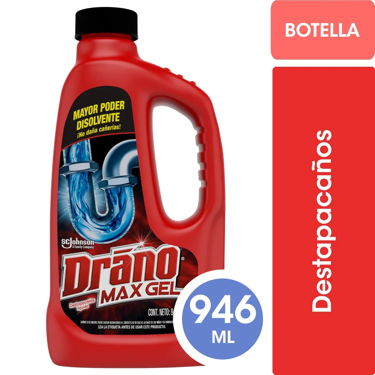 DRANO - Destapacaños Líquido Drano Plus Max Gel 946 ml