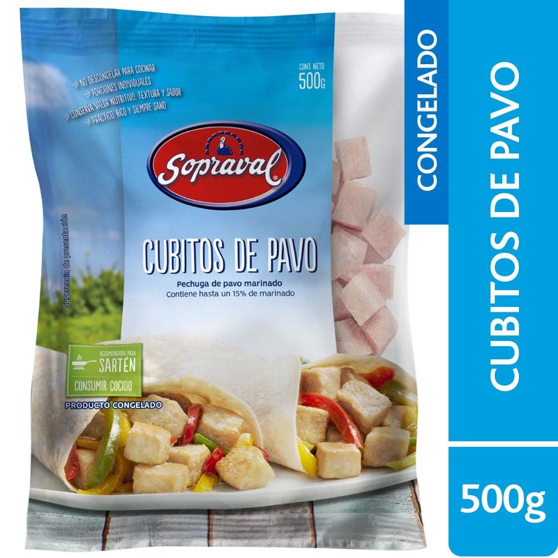 SOPRAVAL - Cubitos de Pavo Congelado Sopraval 500 g