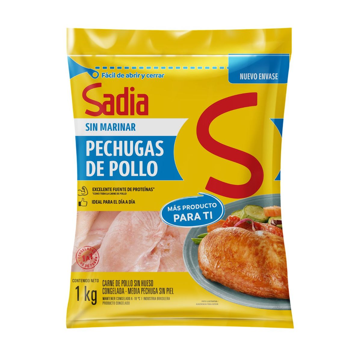 SADIA - Pechuga de Pollo Congelada Sadia 1 Kg
