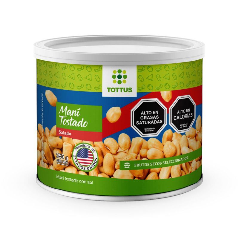 TOTTUS - MANI TOSTADO SALADO TOTTUS 255G