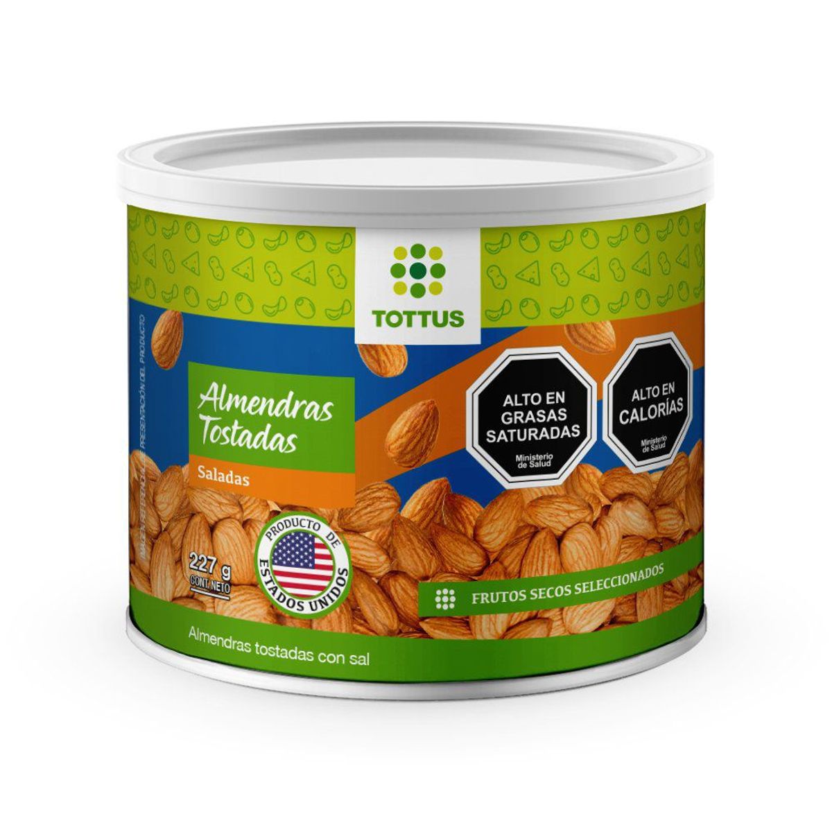 TOTTUS - ALMENDRAS TOSTADAS SALADAS TOTTUS 227 G
