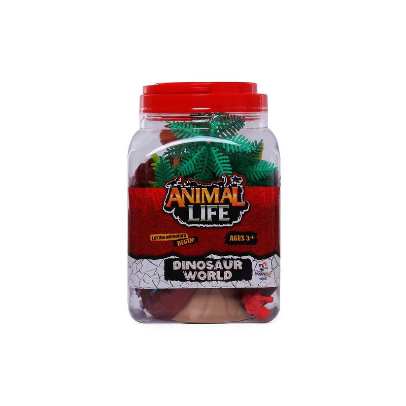 ANIMAL LIFE - Balde De Animales Dinosaurios 22 Piezas