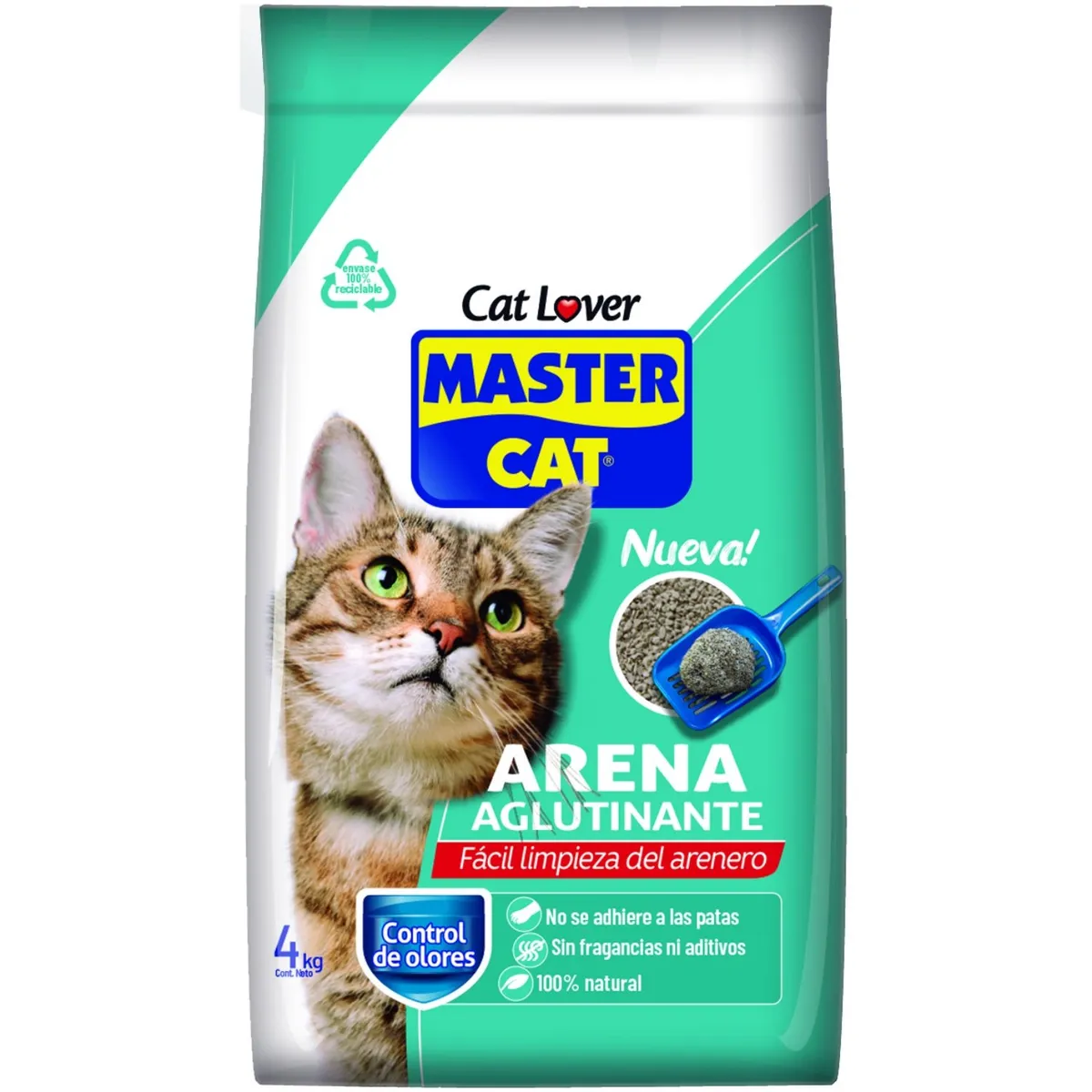 MASTER CAT - Arena para Gato Aglutinante 4 Kg
