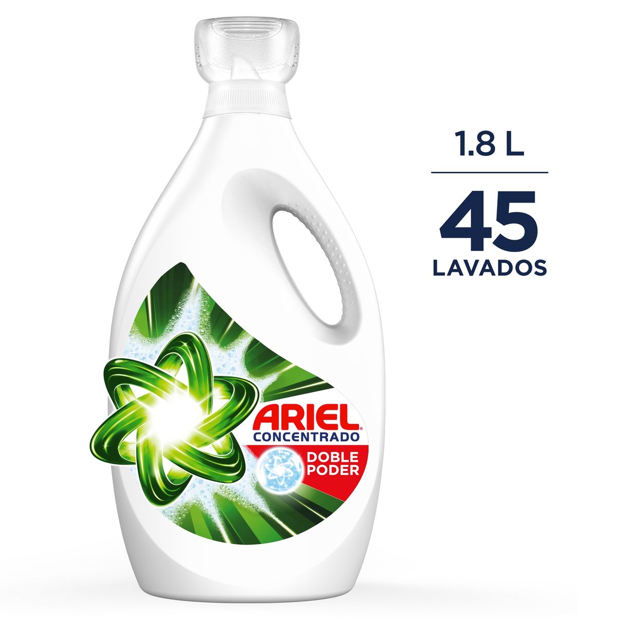 ARIEL - Detergente Líquido Concentrado Doble Poder Ariel 1.8 lt