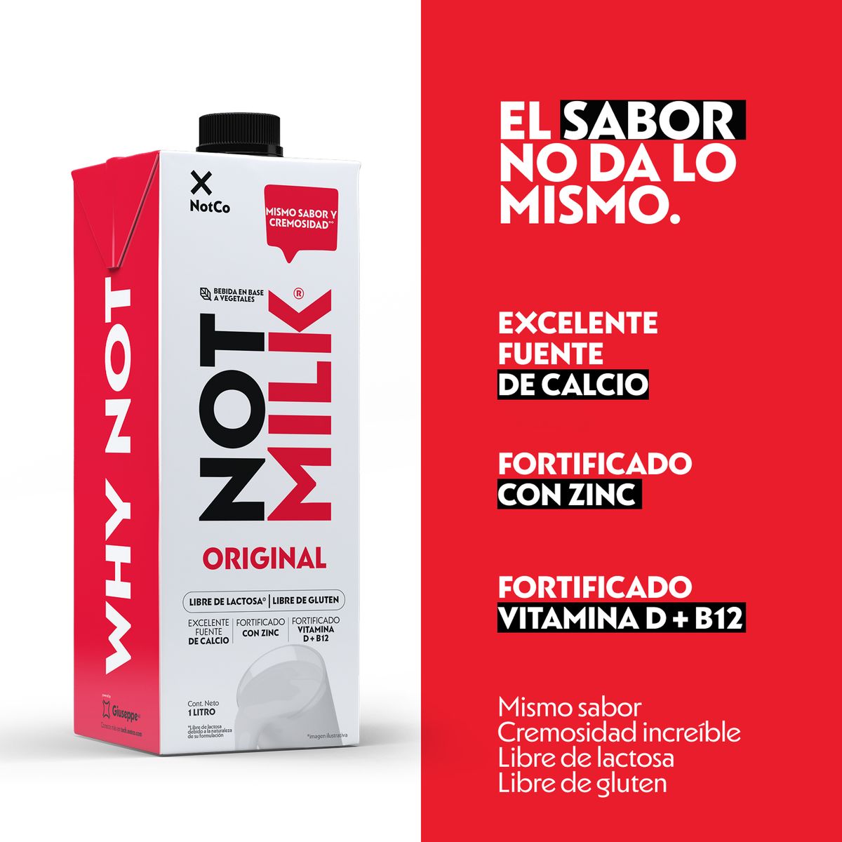 NOT MILK - Bebida Vegetal NotMilk Original 1 L