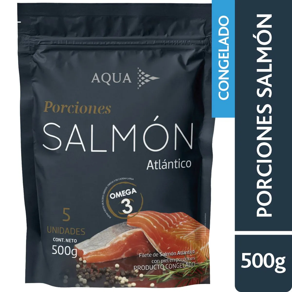 AQUA - Filetes de Salmón Congelados Aqua 500 g