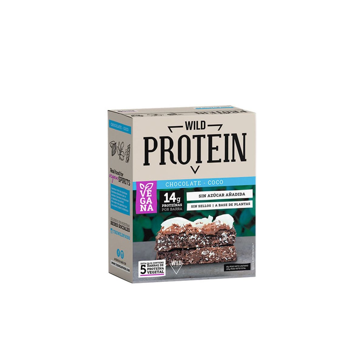 WILD PROTEIN - Barras de Proteínas Veganas Chocolate y Coco Wild Protein 5 Un