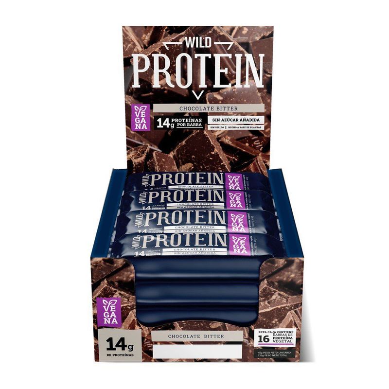 WILD PROTEIN - Barra Vegan Choco Bitter