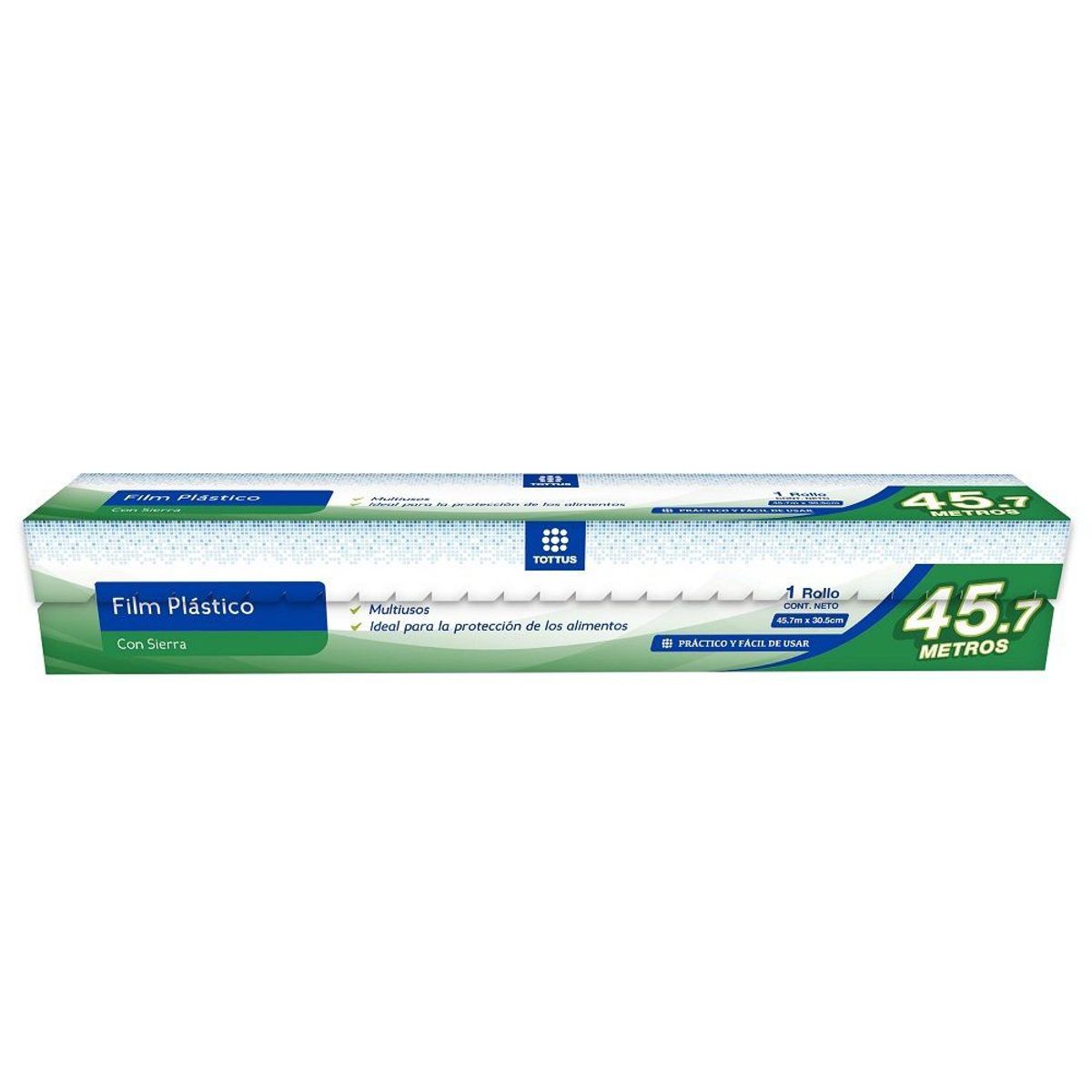 TOTTUS - Papel Film Plástico con Sierra