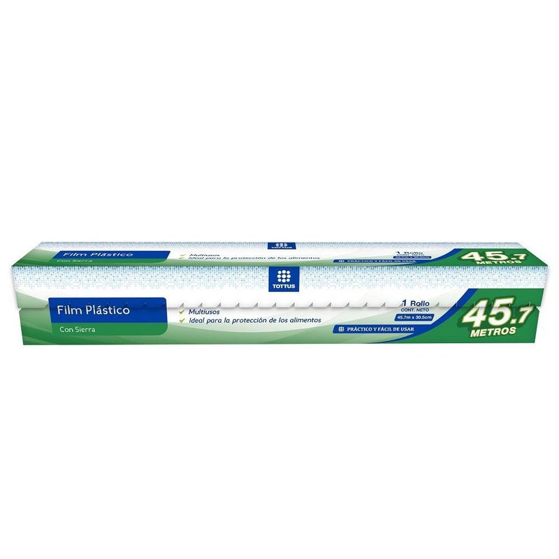 TOTTUS - Papel Film Plástico con Sierra