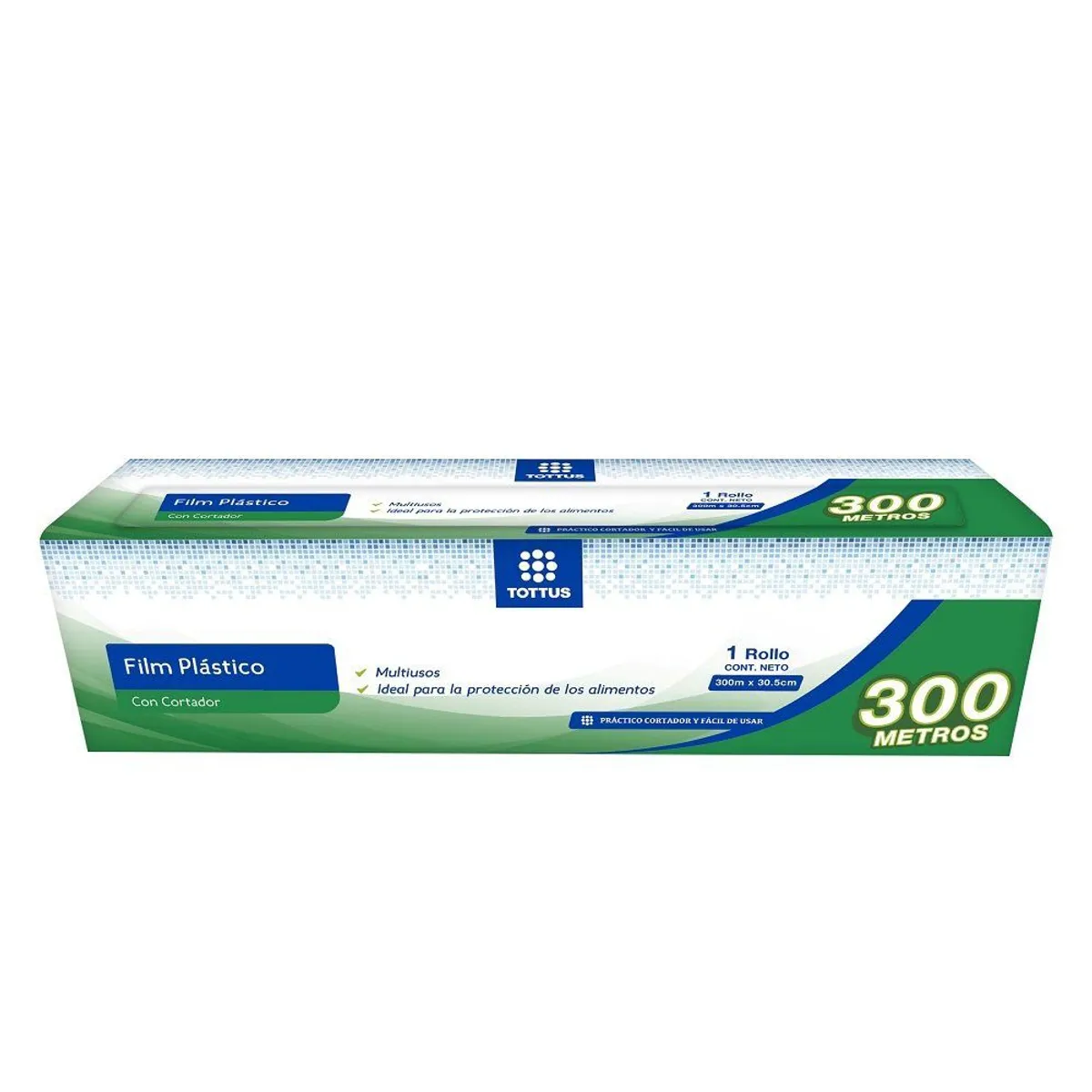 TOTTUS - Papel Film Plástico con Sierra