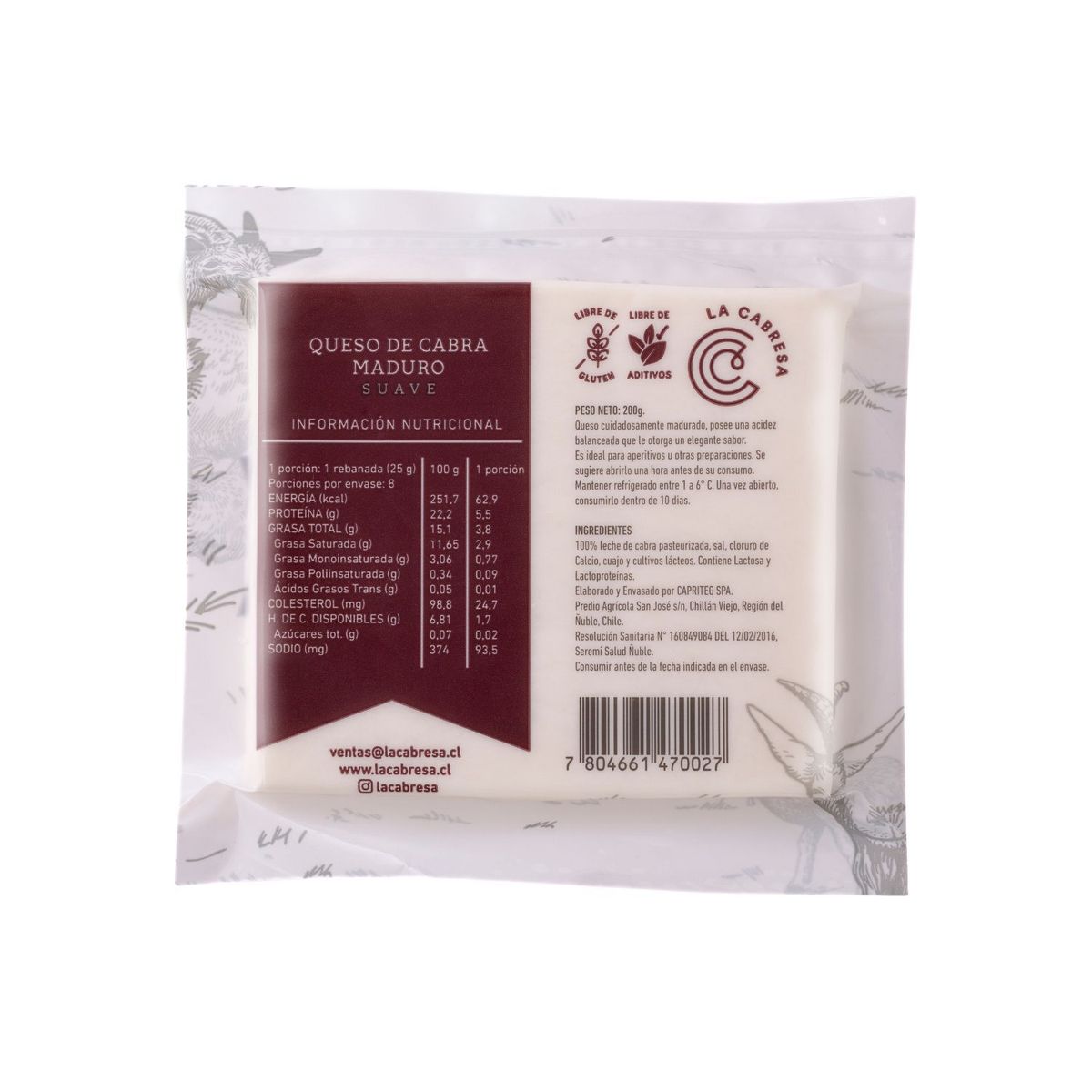 LA CABRESA - Queso de Cabra Maduro La Cabresa 200 g