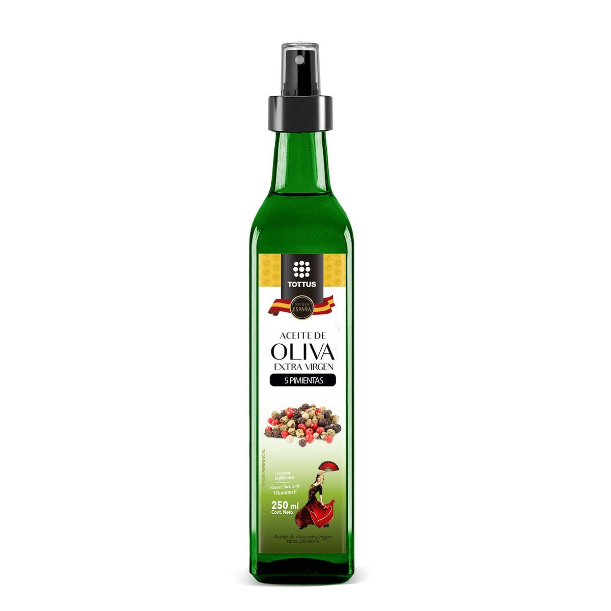 TOTTUS - Aceite Oliva 5 Pimientas