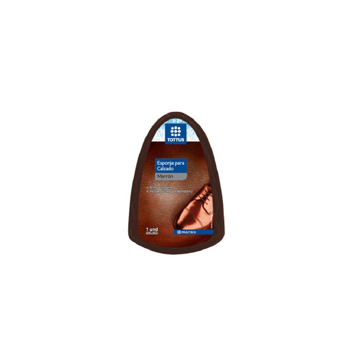 TOTTUS - ESPONJA CALZADO MARRON TOTTUS 1 UND