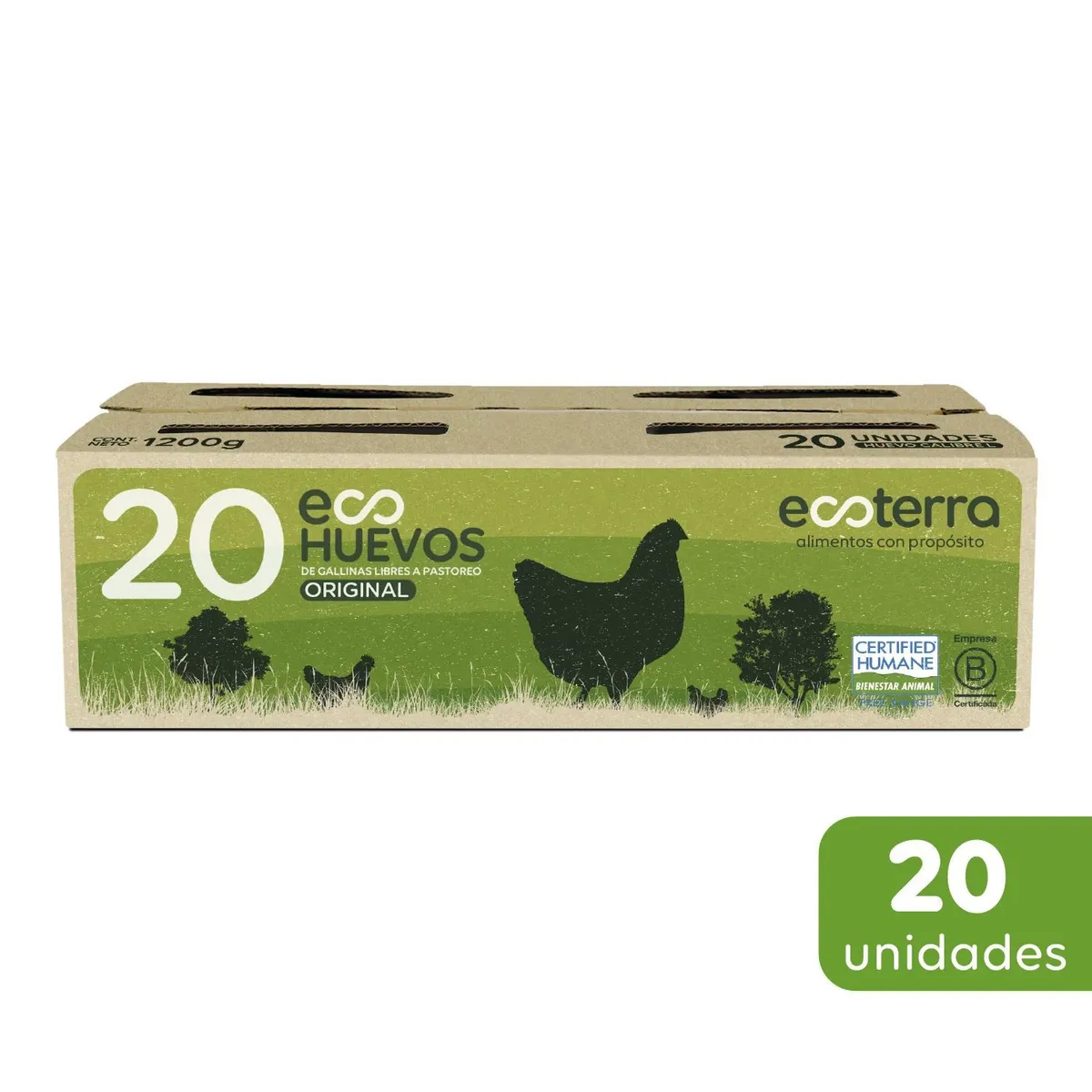 ECOTERRA - Huevos de Color Gallinas Libres Ecoterra 20 Un