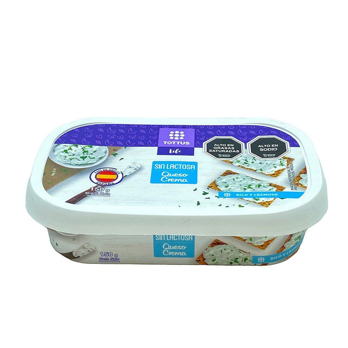 TOTTUS - Queso Crema Sin Lactosa Tottus 150 g