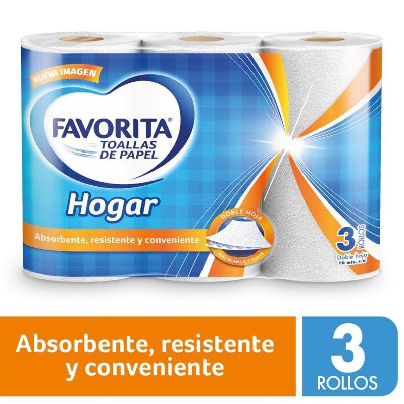 FAVORITA - TOA DE PAPEL HOGAR 12HD FAVORITA 3 UND