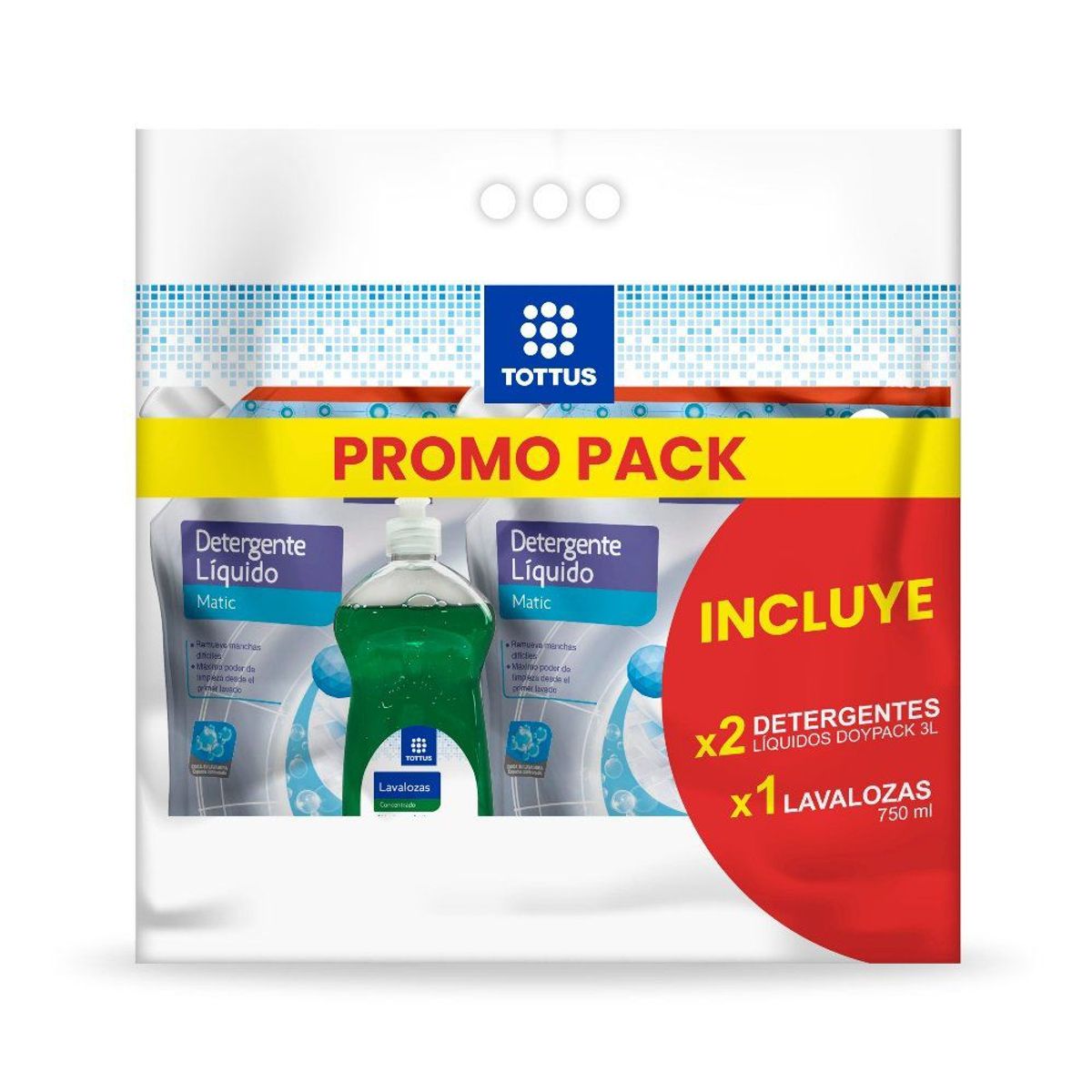 TOTTUS - PACK DE LIMP 2DET L /1LAV TOTTUS 6.75 KL