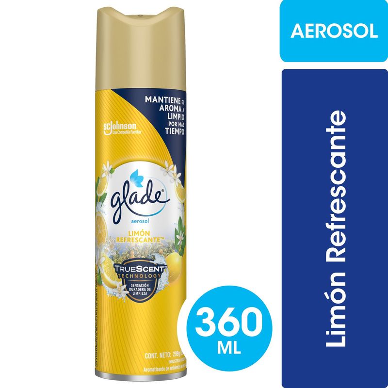 GLADE - Desodorante Ambiental Glade Aerosol Limón Refrescante 360 ml